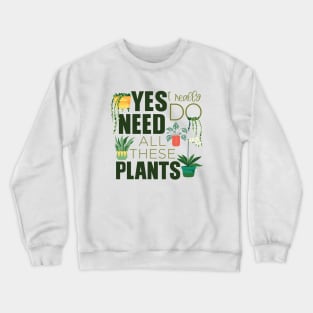 Plant Lover Plant Lady Plant Mom Pot Head Funny Crewneck Sweatshirt